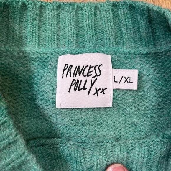 Princess Polly Sofie Tie-Dye Sweater EUC Size Large L XL Orange Green Pullover - Picture 2 of 9